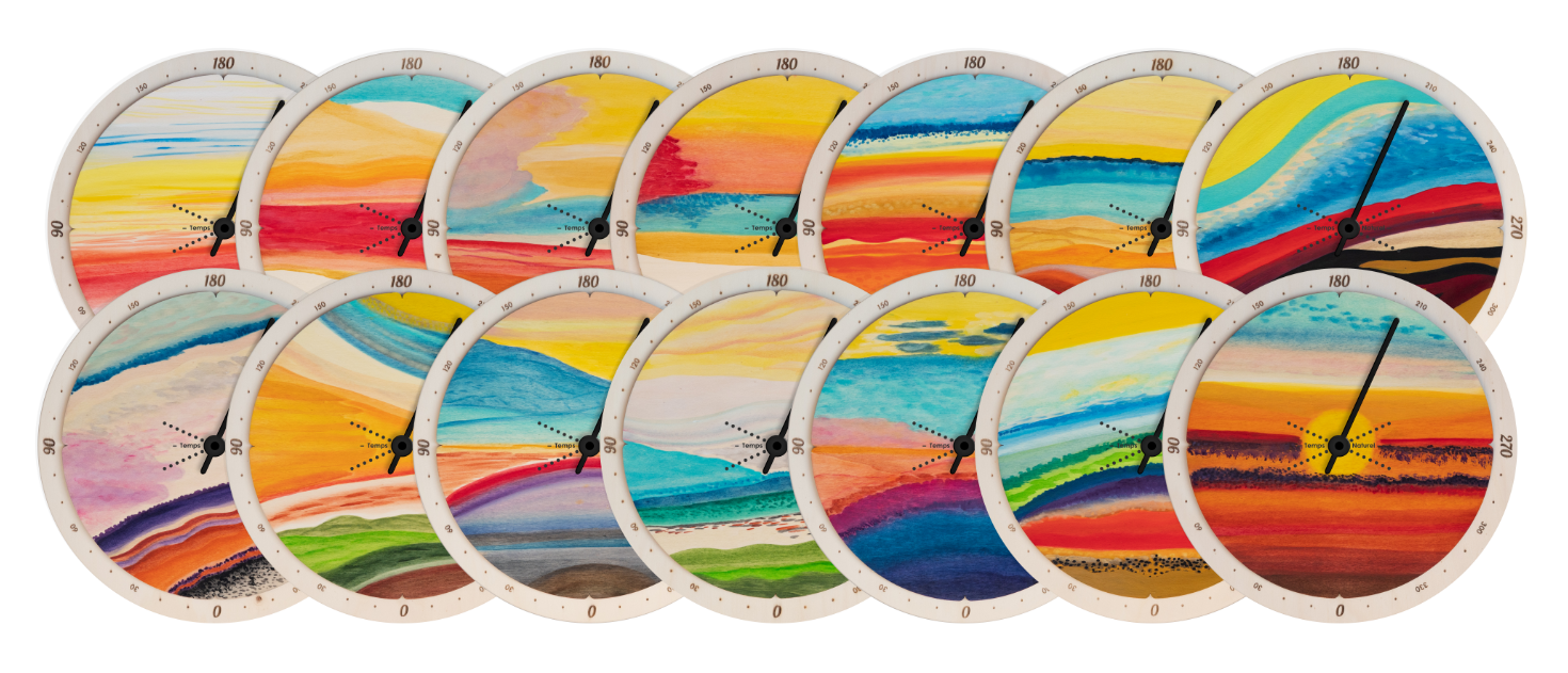 Quand Isabelle peint sur les horloges de Biquette... STRATOSPHÈRE