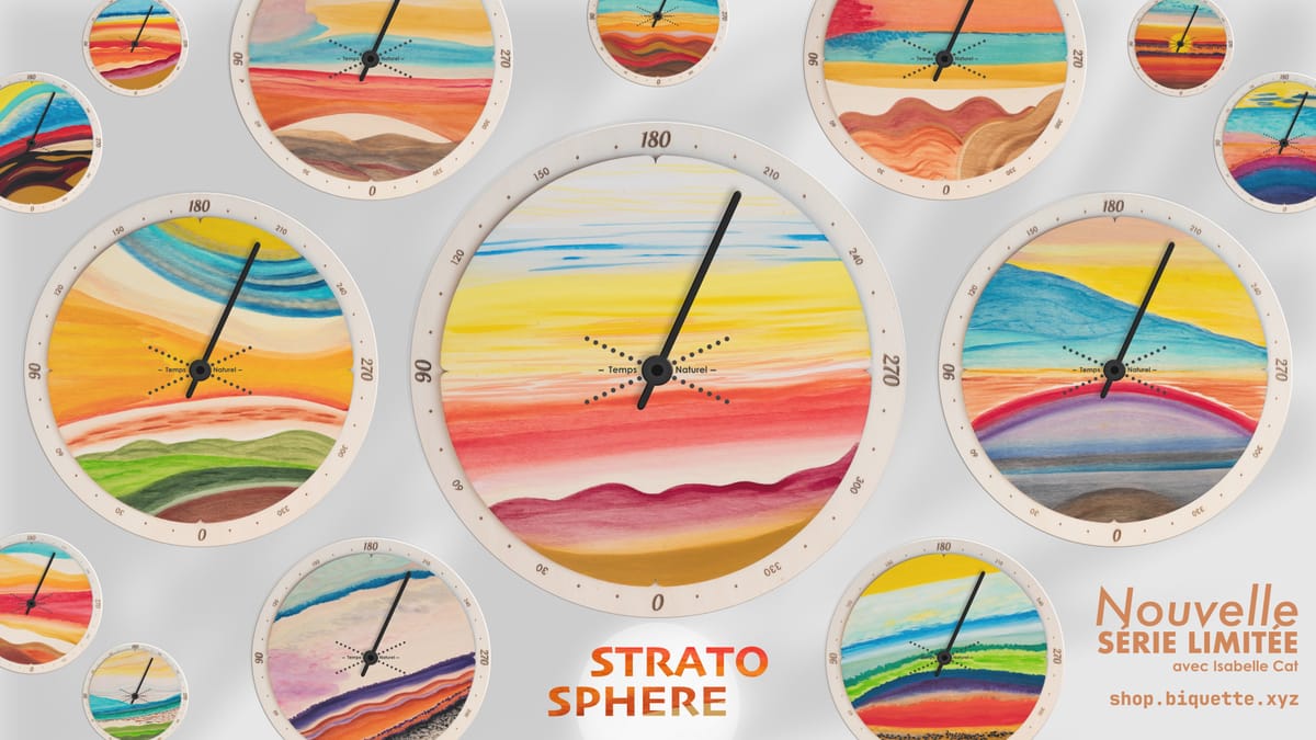 Quand Isabelle peint sur les horloges de Biquette... STRATOSPHÈRE